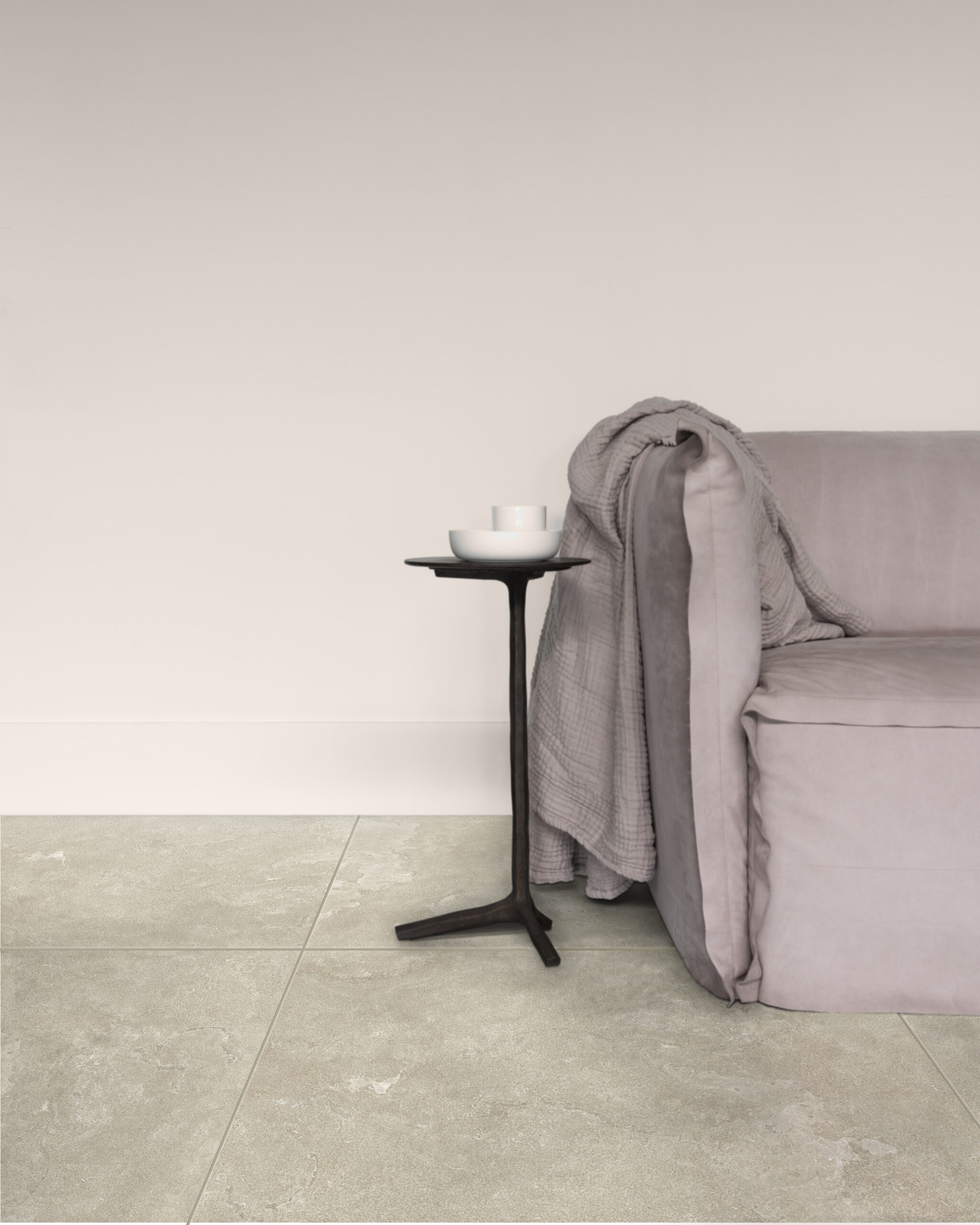 Woonkamer met Piet Boon COAST Tile Beige vloertegels