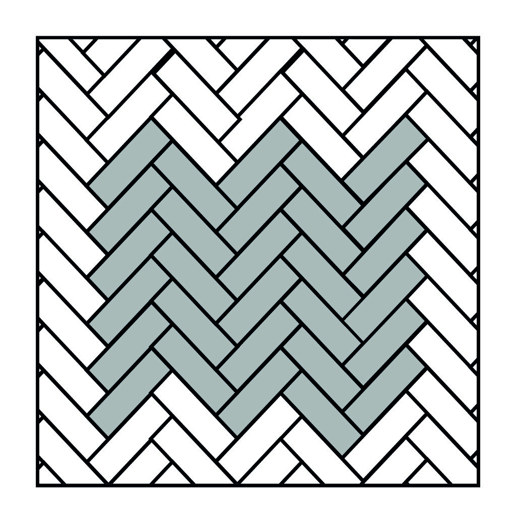 Legpatroon tegel Visgraat